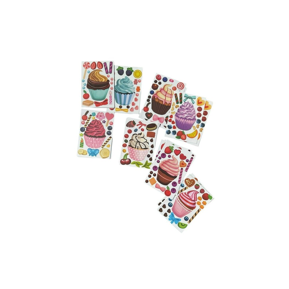Scratch and sniff 48 sticker sheets sweets cupcakes